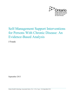 Self-Management Support Interventions for Persons With Chronic