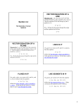 Section 3.4 VECTOR EQUATION OF A LINE VECTOR EQUATION
