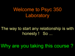 Introduction to Psyc350 Lab