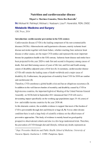 Nutrition and cardiovascular disease