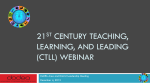 21st Century Teaching, Learning, and Leading Webinar