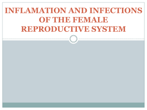inflamation and infections of the female reproductive system