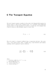 6 The Transport Equation