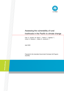 assessment of the vulnerability of rural livelihoods in the Pacific to