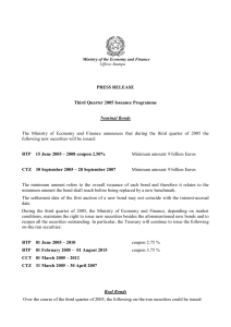 Third Quarter 2005 Issuance Programme