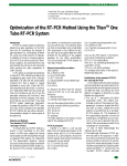Optimization of the RT-PCR Method Using the TitanTM One Tube