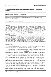 The DNA sequence of the gene and genetic control sites for the