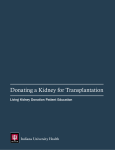 Donating a Kidney for Transplantation