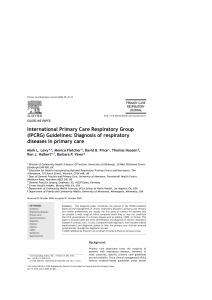 Diagnosis of respiratory diseases in primary care
