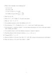 1. What is the cardinality of the following sets