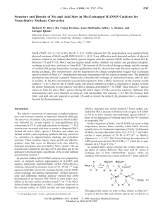 Structure and Density of Mo and Acid Sites in Mo