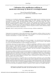 Calibration of the amplification coefficient in