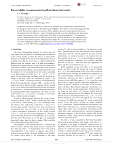 Current states in superconducting films: Numerical results