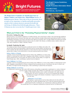 Promoting Physical Activity - (AAP) Bright Futures