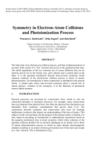 Symmetry in Electron-Atom Collisions and Photoionization Process