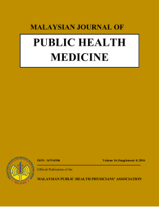 Malaysian Journal of Public Health Medicine