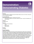 Demonstration: Demonstrating Diabetes
