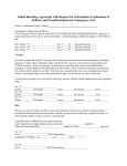 Initial Boarding Agreement with Request for Information, Explanation