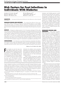 Risk Factors for Foot Infections in Individuals With