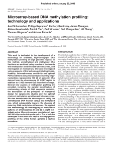 Microarray-based DNA methylation profiling: technology and