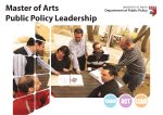 Master of Arts Public Policy Leadership