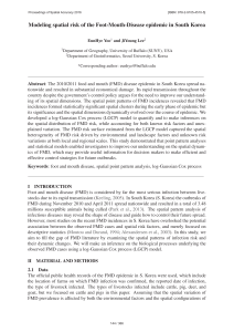 Modeling spatial risk of the Foot-Mouth