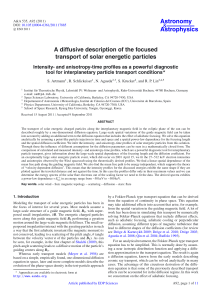 A diffusive description of the focused transport of solar energetic