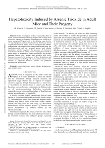 Hepatotoxicity Induced by Arsenic Trioxide in Adult Mice and Their