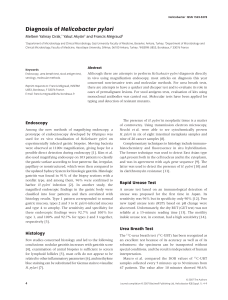 Diagnosis of Helicobacter pylori