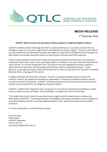media release - Queensland Transport and Logistics Council