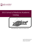 2013 School of Medicine Academic Catalog