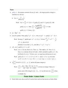 Finite fields / Galois Fields