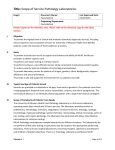 Title: Scope of Service Pathology Laboratories