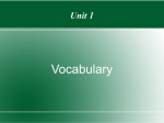 Unit 1 vocab