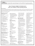 types of expenses eligible for reimbursement under your Healthcare