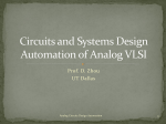 Circuits and Systems Design Automation of Analog VLSI