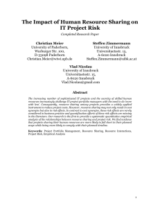 The Impact of Human Resource Sharing on IT Project Risk