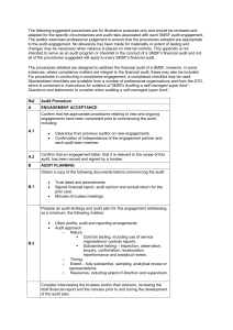 Illustrative financial audit procedures for a self