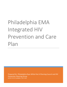 Philadelphia EMA Integrated HIV Prevention and Care Plan