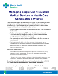 Managing Single Use and Reusable Medical Devices in Health