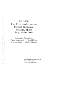 FG 2006: The 11th conference on Formal