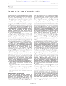 Review Bacteria as the cause of ulcerative colitis