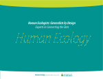Human Ecologists: Generalists by Design