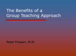 The Benefits of a Group Teaching Approach
