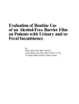 Evaluation of Routine Use of an Alcohol-Free Barrier Film on