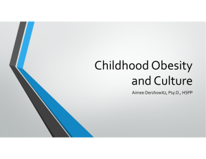 Childhood Obesity and Culture