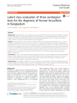 Latent class evaluation of three serological tests for the diagnosis of