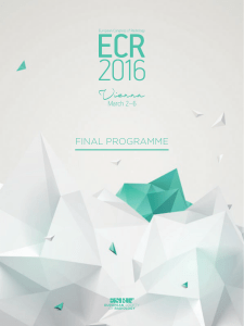 final programme - European Society of Radiology