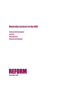 Maternity services in the NHS