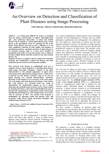 An Overview on Detection and Classification of Plant Diseases